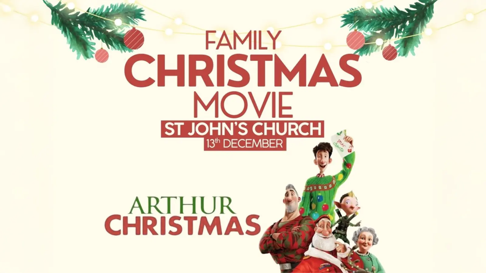 Christmas Big Screen Family Film at St John’s Church