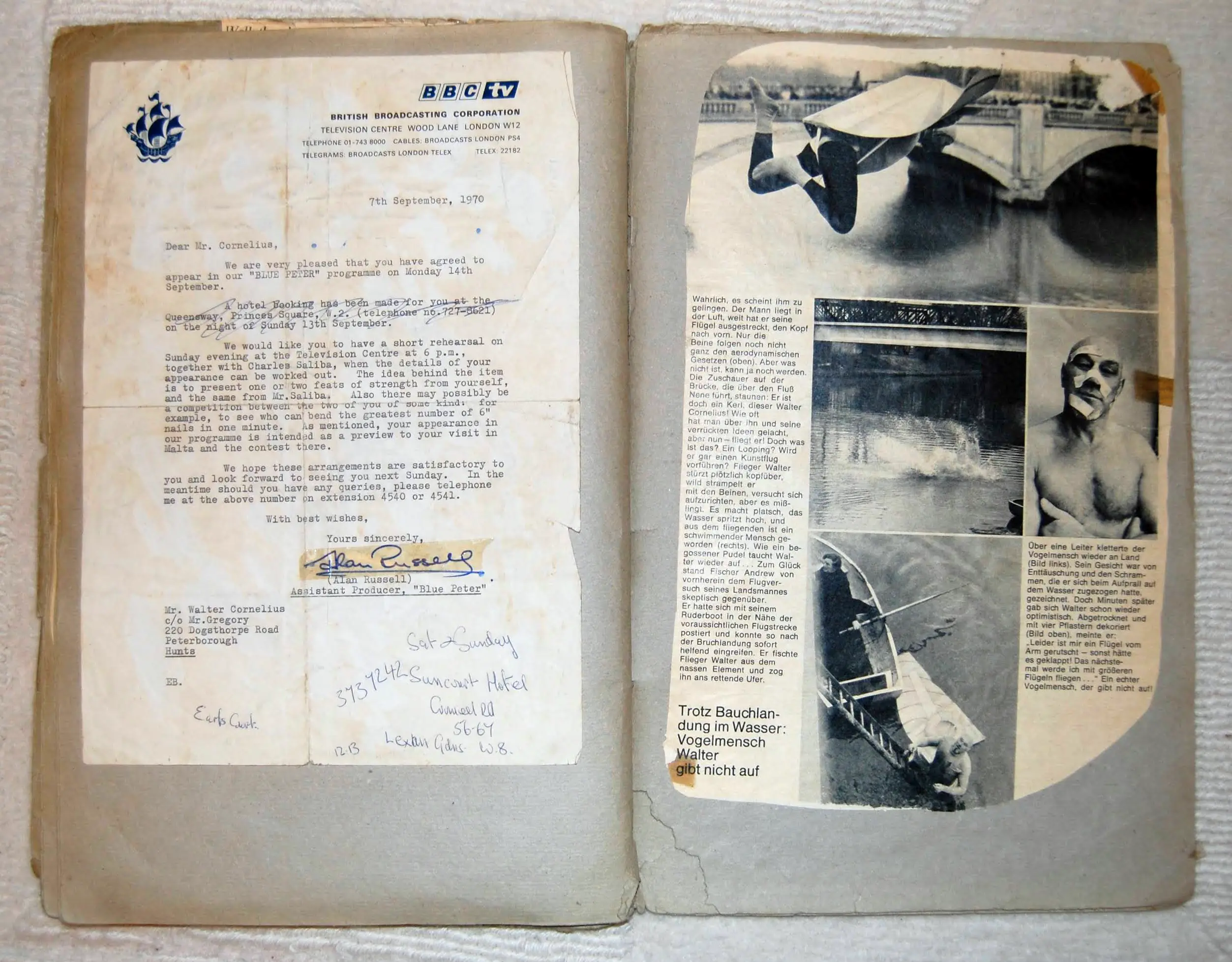 Walter Cornelius Scrapbook