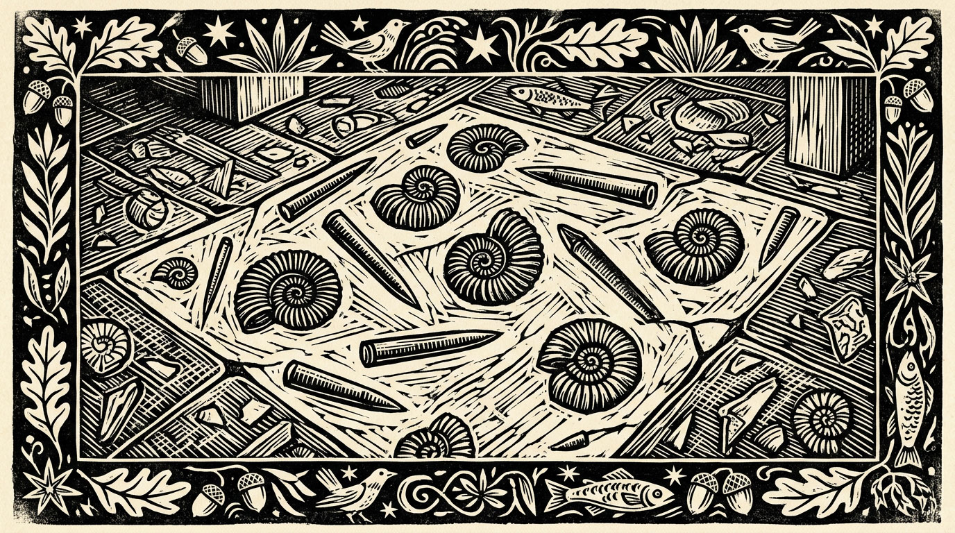 The fossils in the shopping centre floor