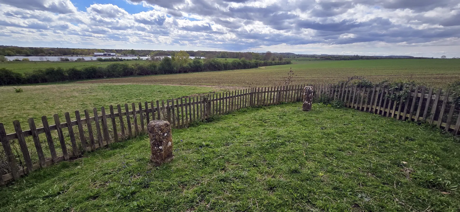 The Robin Hood and Little John stones near Milton Ferry Bridge, Castor