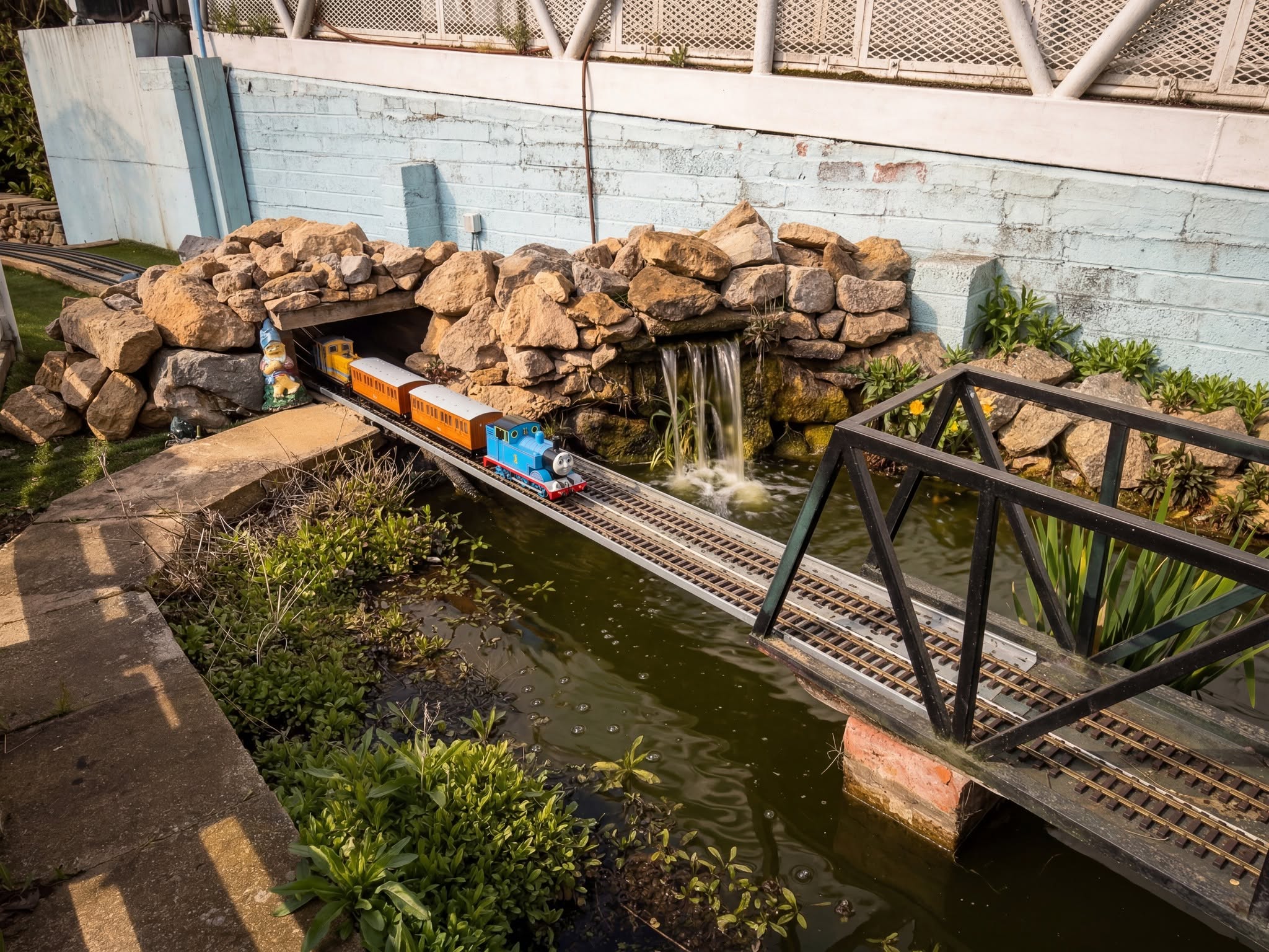 Historic railway exhibits and structures at Railworld in Peterborough