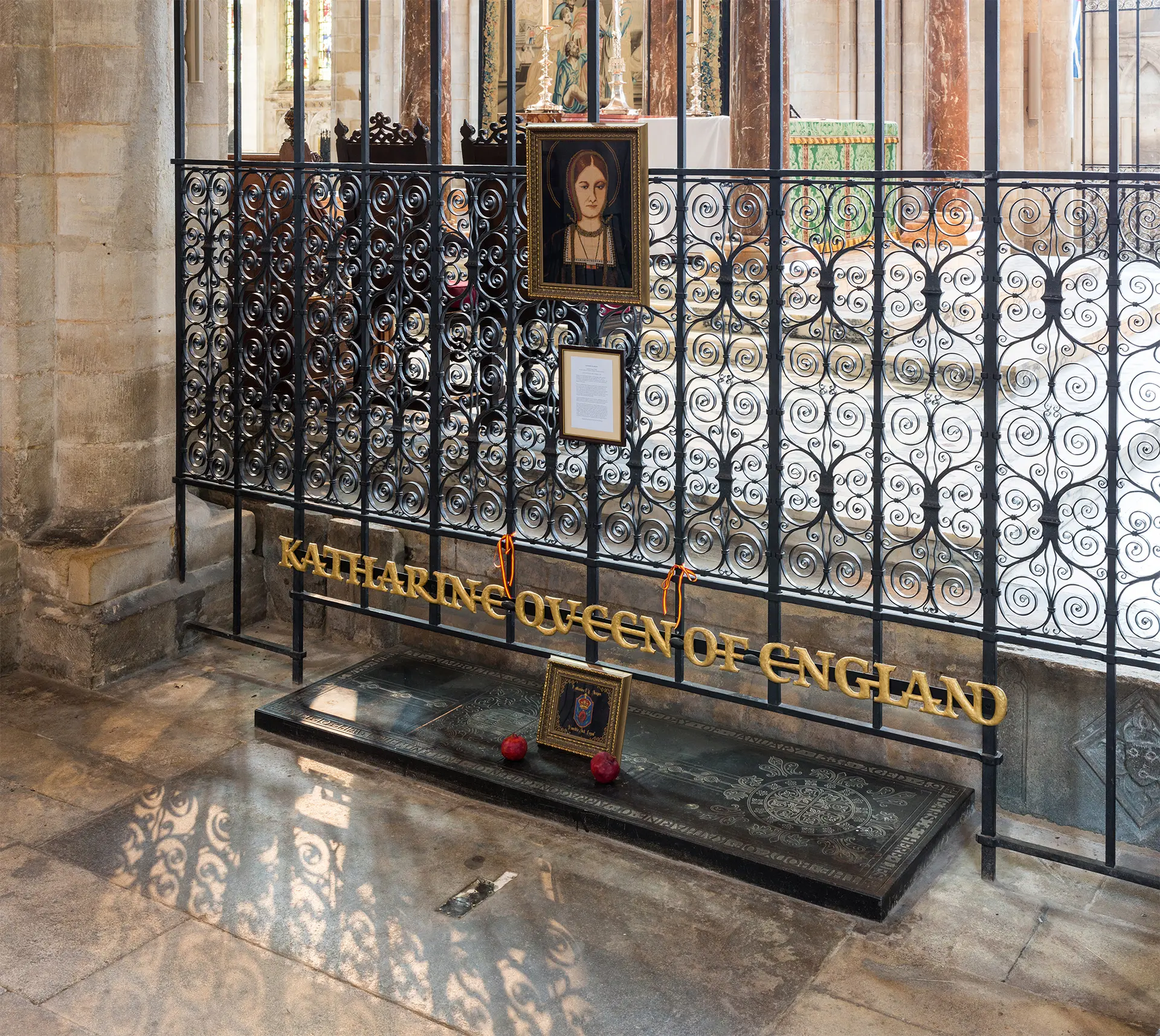 Katharine of Aragon's tomb in Peterborough Cathedral