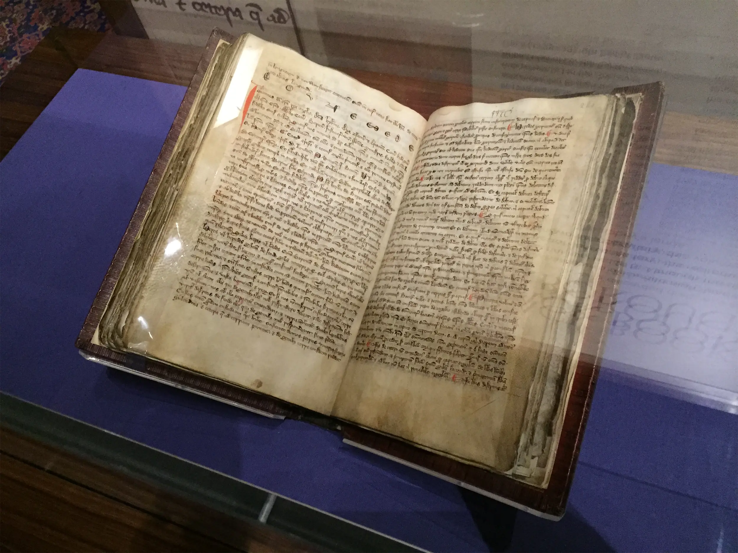 The Black Book of Peterborough open at Magna Carta