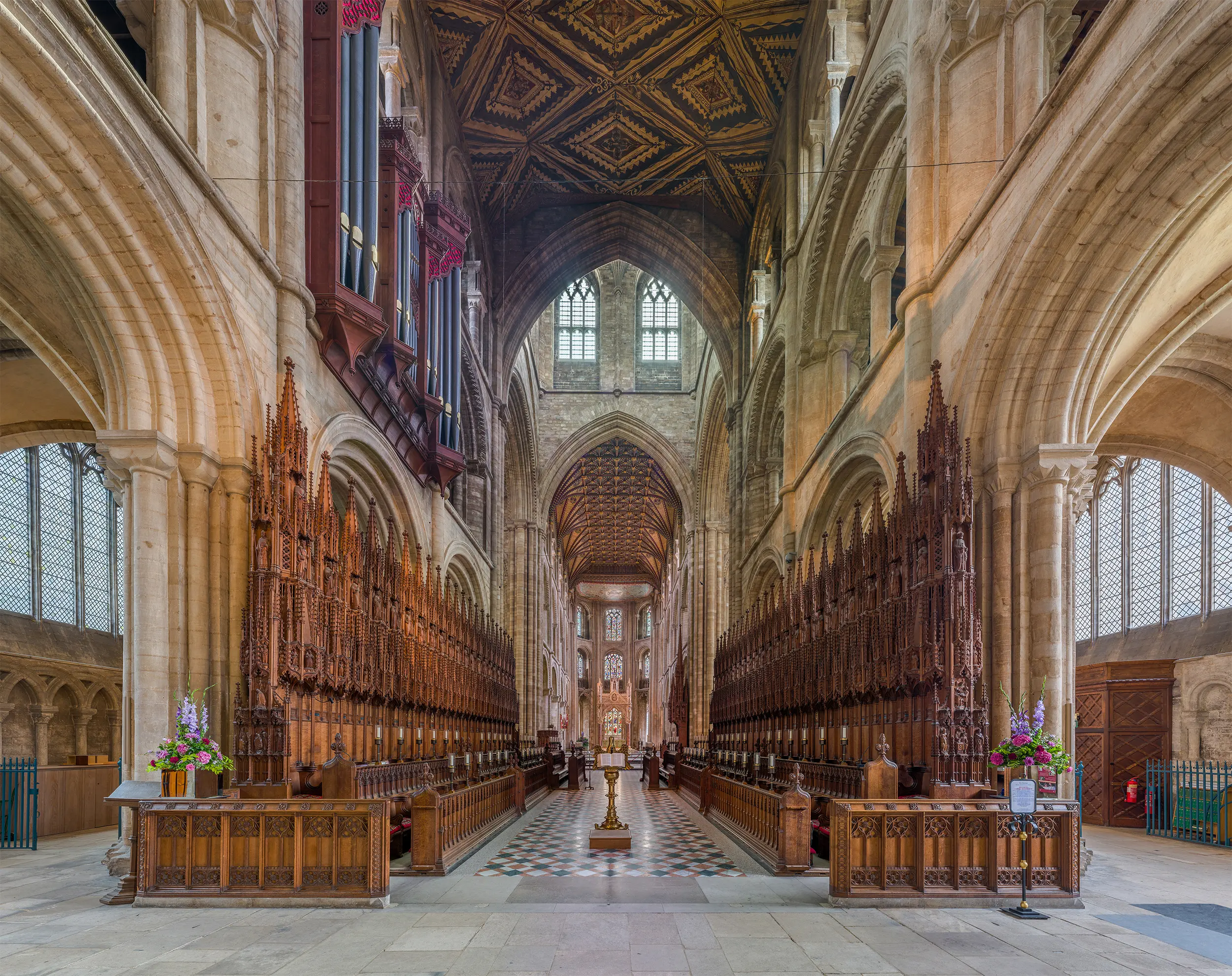 The choir of Peterborough Cathedral