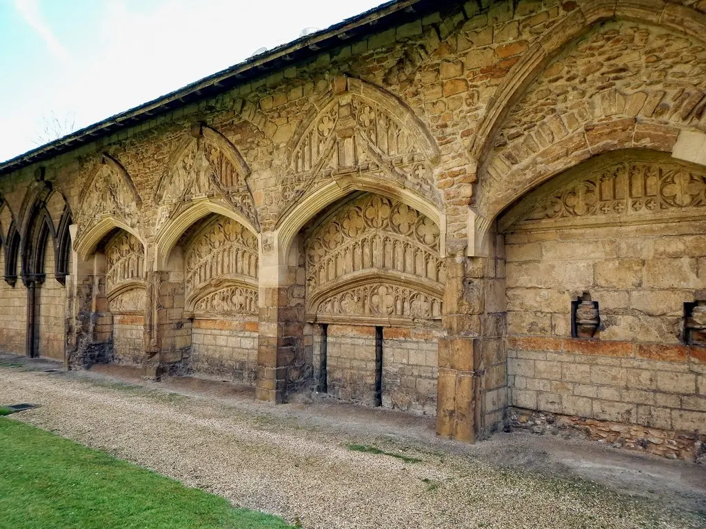Surviving monastic fabric in Peterborough Cathedral precincts
