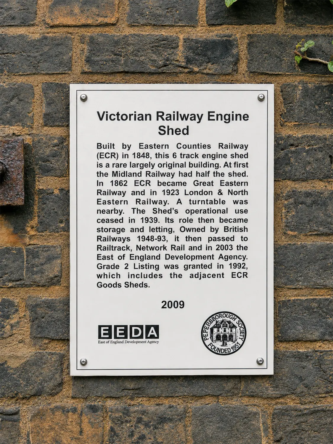 Surviving Victorian engine shed from Peterborough East station