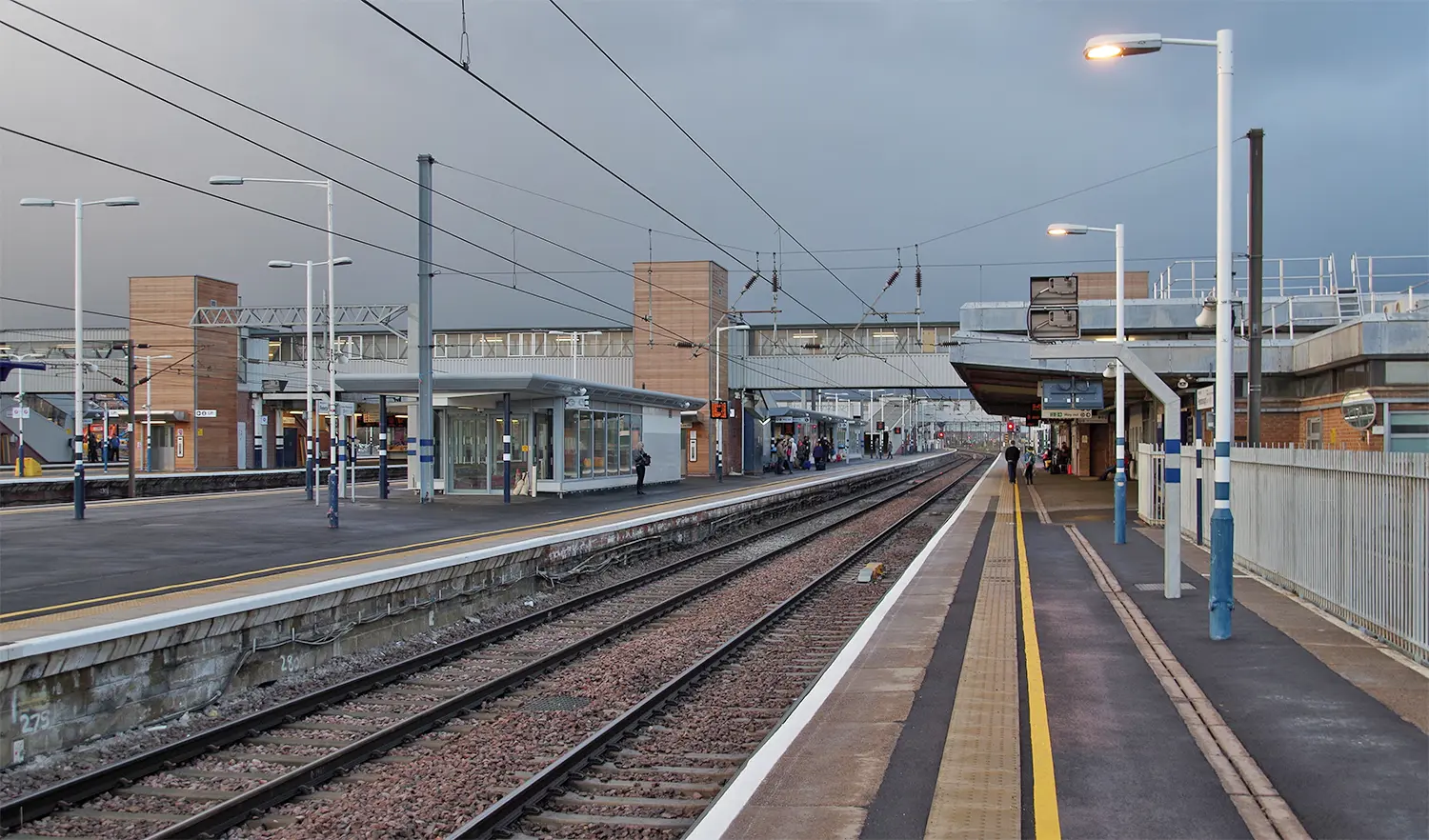 Platforms at modern Peterborough railway station